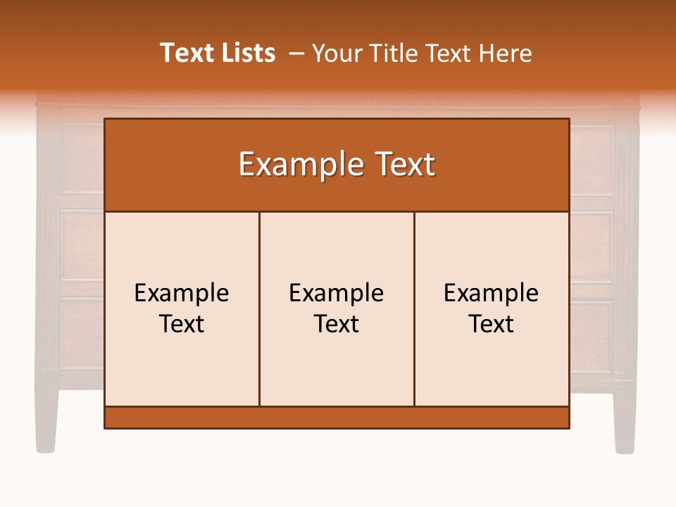 A Wooden Dresser With Many Drawers And Knobs PowerPoint Template