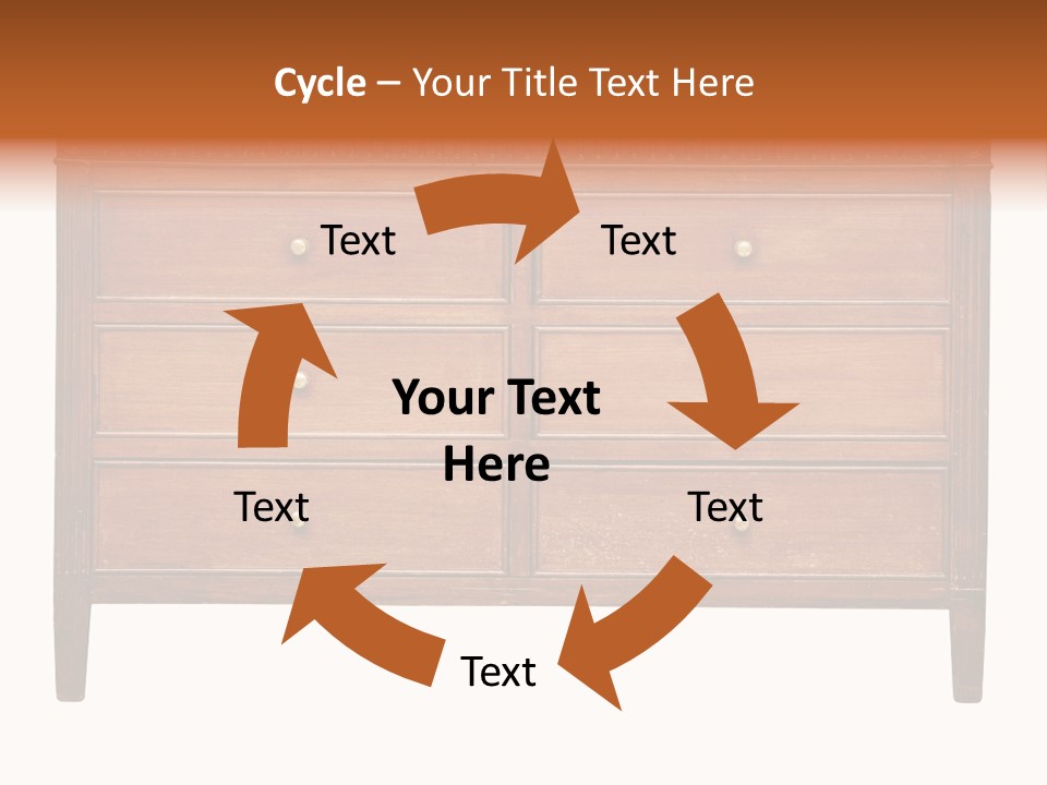 A Wooden Dresser With Many Drawers And Knobs PowerPoint Template