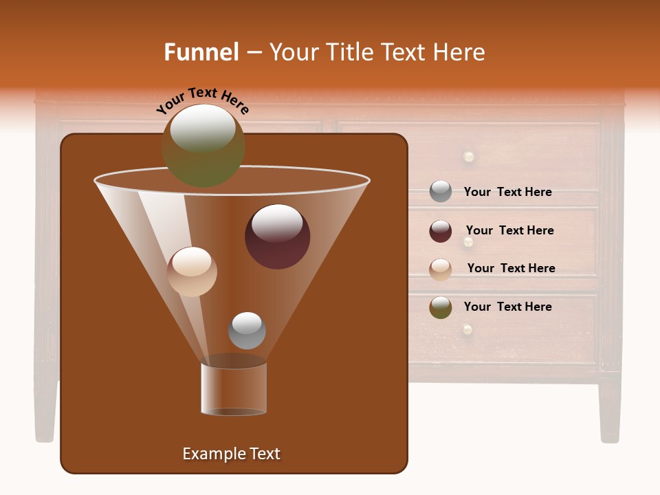 A Wooden Dresser With Many Drawers And Knobs PowerPoint Template
