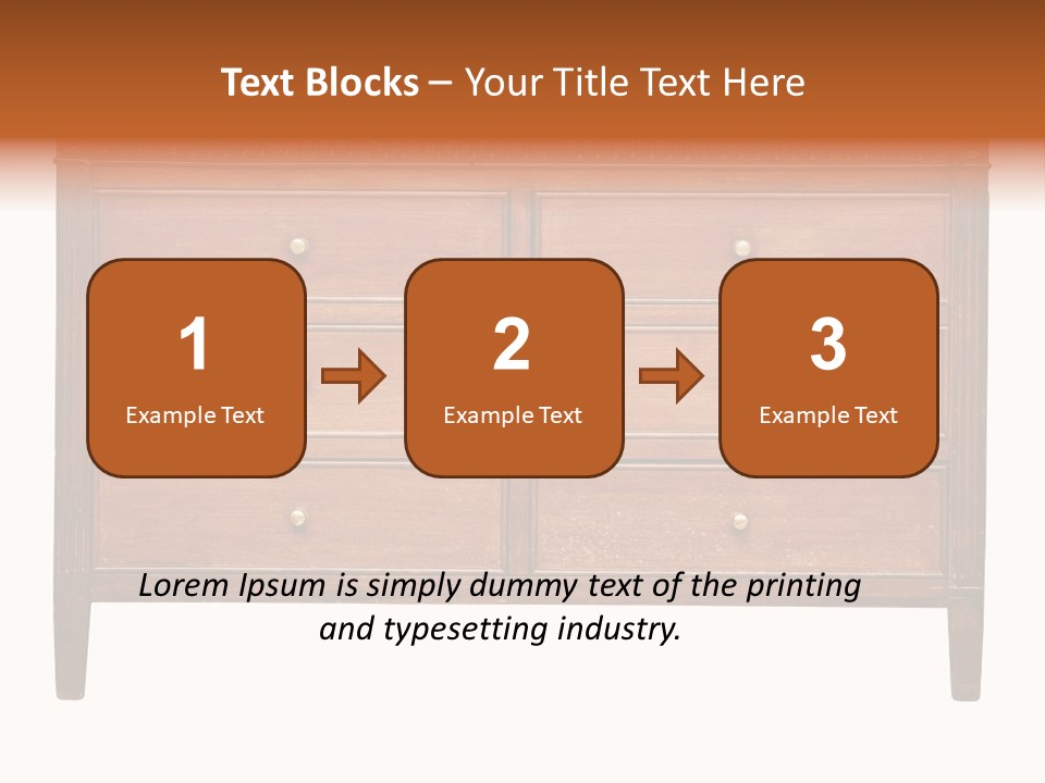 A Wooden Dresser With Many Drawers And Knobs PowerPoint Template