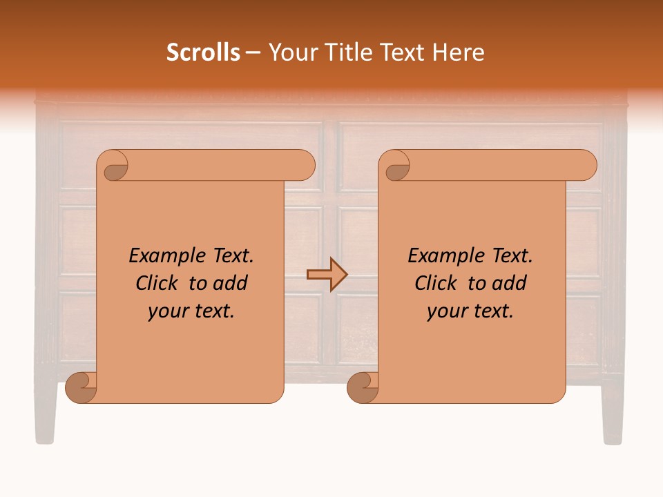 A Wooden Dresser With Many Drawers And Knobs PowerPoint Template