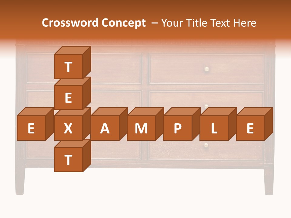 A Wooden Dresser With Many Drawers And Knobs PowerPoint Template