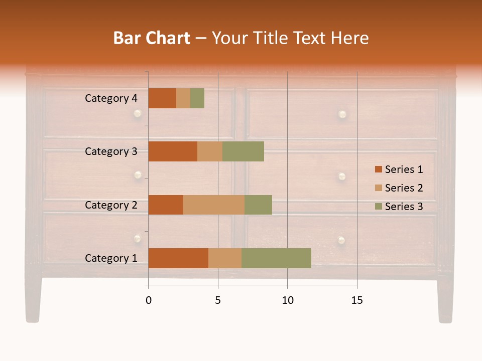 A Wooden Dresser With Many Drawers And Knobs PowerPoint Template