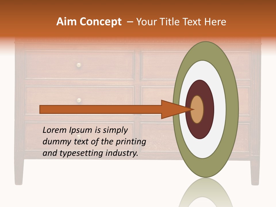 A Wooden Dresser With Many Drawers And Knobs PowerPoint Template