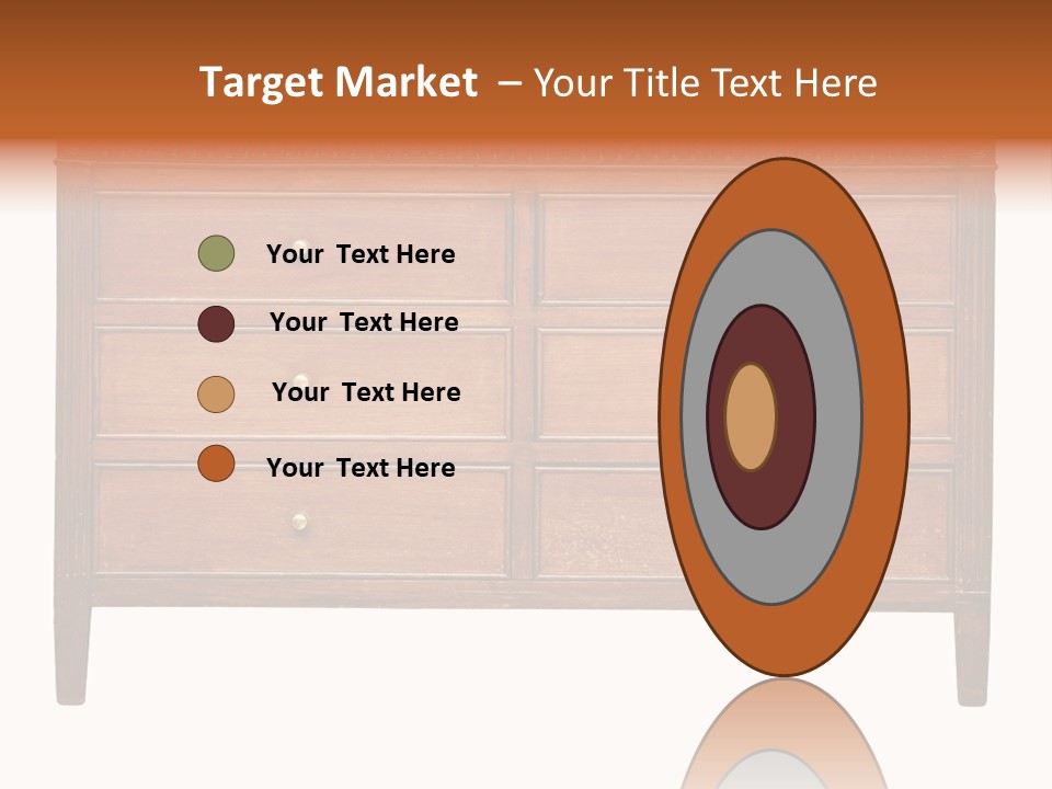 A Wooden Dresser With Many Drawers And Knobs PowerPoint Template