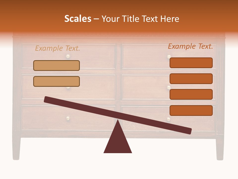 A Wooden Dresser With Many Drawers And Knobs PowerPoint Template