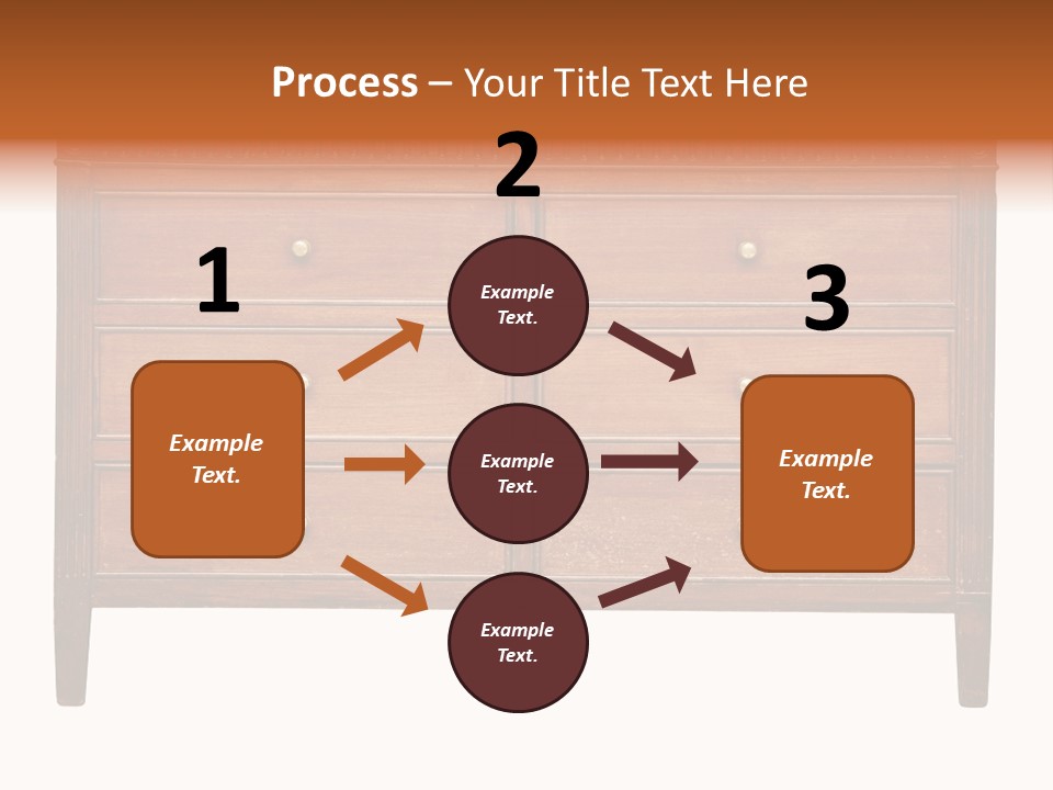 A Wooden Dresser With Many Drawers And Knobs PowerPoint Template