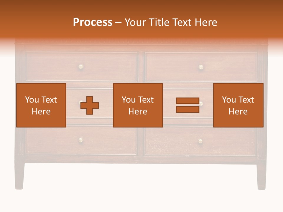 A Wooden Dresser With Many Drawers And Knobs PowerPoint Template