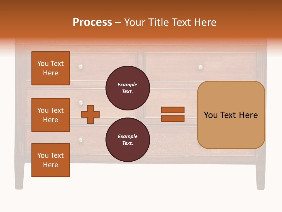 A Wooden Dresser With Many Drawers And Knobs PowerPoint Template