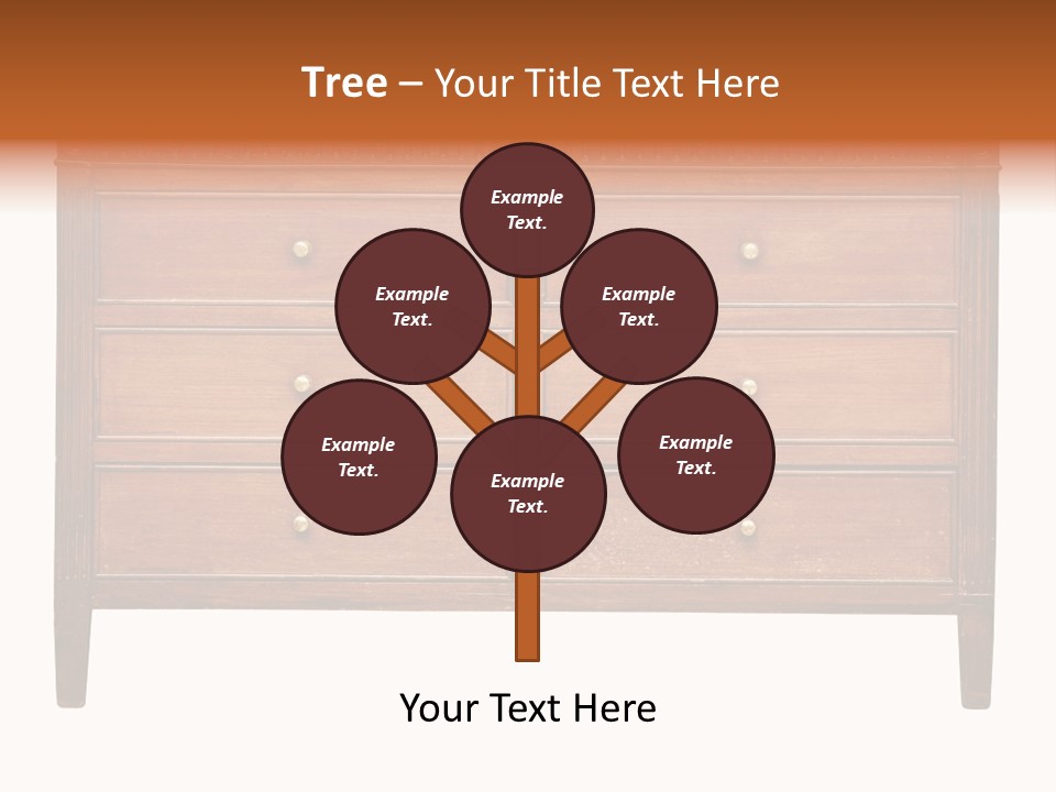 A Wooden Dresser With Many Drawers And Knobs PowerPoint Template
