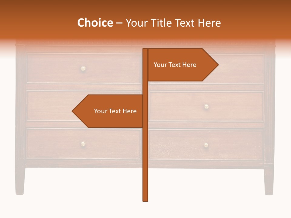 A Wooden Dresser With Many Drawers And Knobs PowerPoint Template