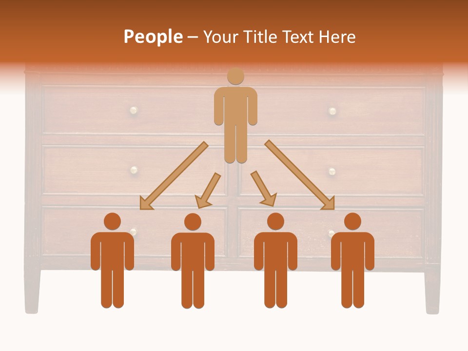 A Wooden Dresser With Many Drawers And Knobs PowerPoint Template