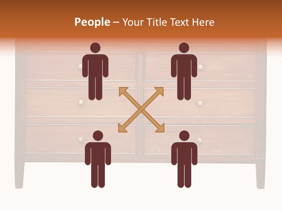 A Wooden Dresser With Many Drawers And Knobs PowerPoint Template