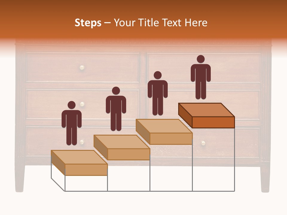 A Wooden Dresser With Many Drawers And Knobs PowerPoint Template