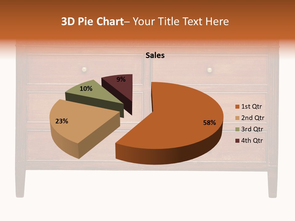A Wooden Dresser With Many Drawers And Knobs PowerPoint Template