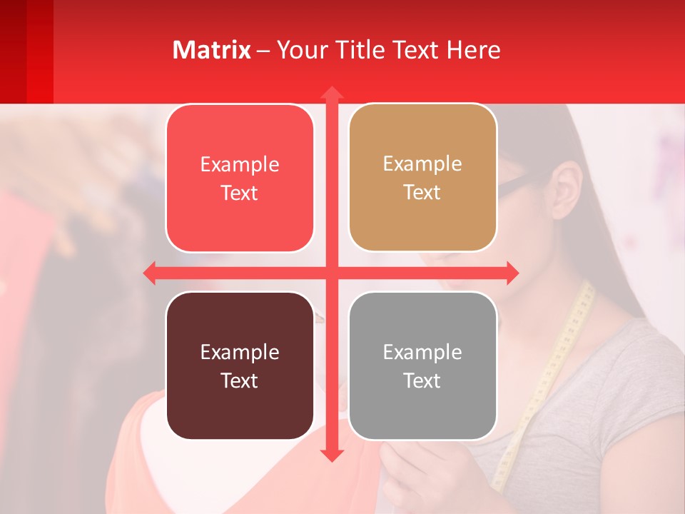 A Woman Looking At A Dress On A Mannequin PowerPoint Template