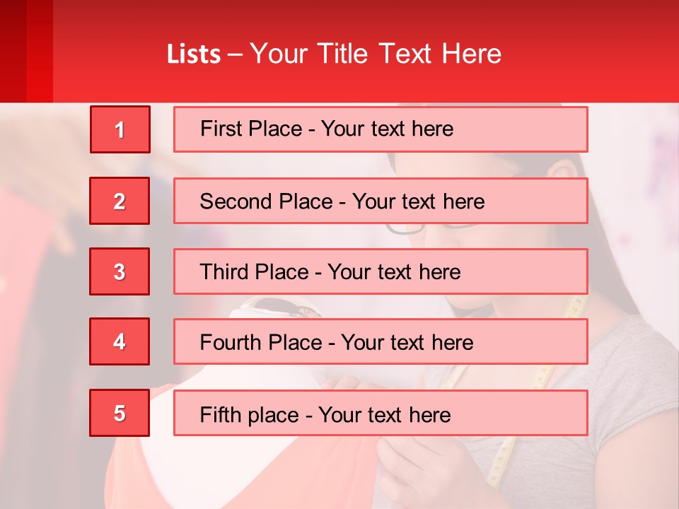 A Woman Looking At A Dress On A Mannequin PowerPoint Template