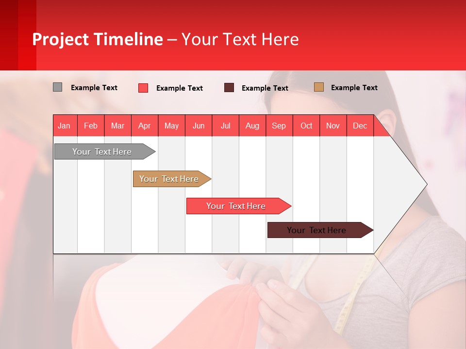 A Woman Looking At A Dress On A Mannequin PowerPoint Template
