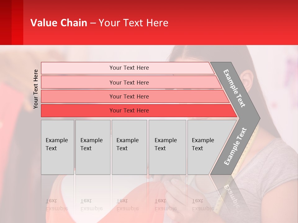 A Woman Looking At A Dress On A Mannequin PowerPoint Template