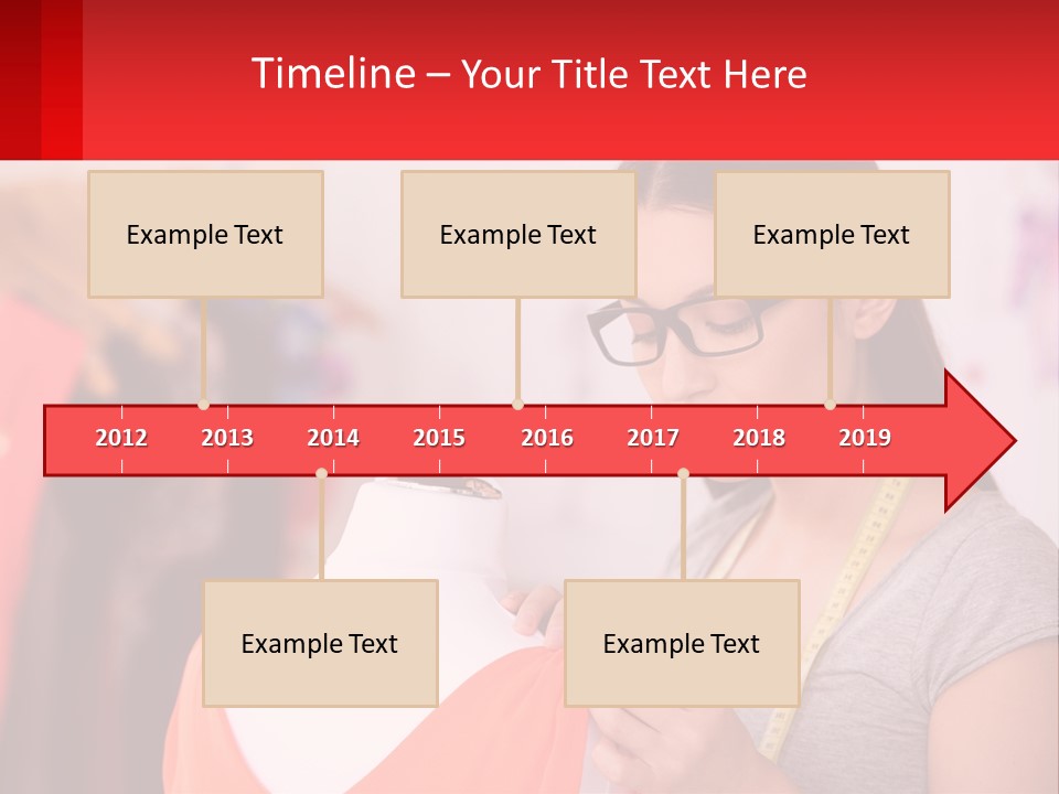 A Woman Looking At A Dress On A Mannequin PowerPoint Template