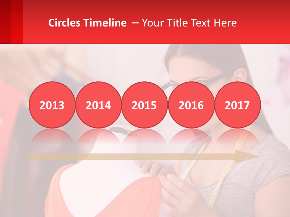 A Woman Looking At A Dress On A Mannequin PowerPoint Template