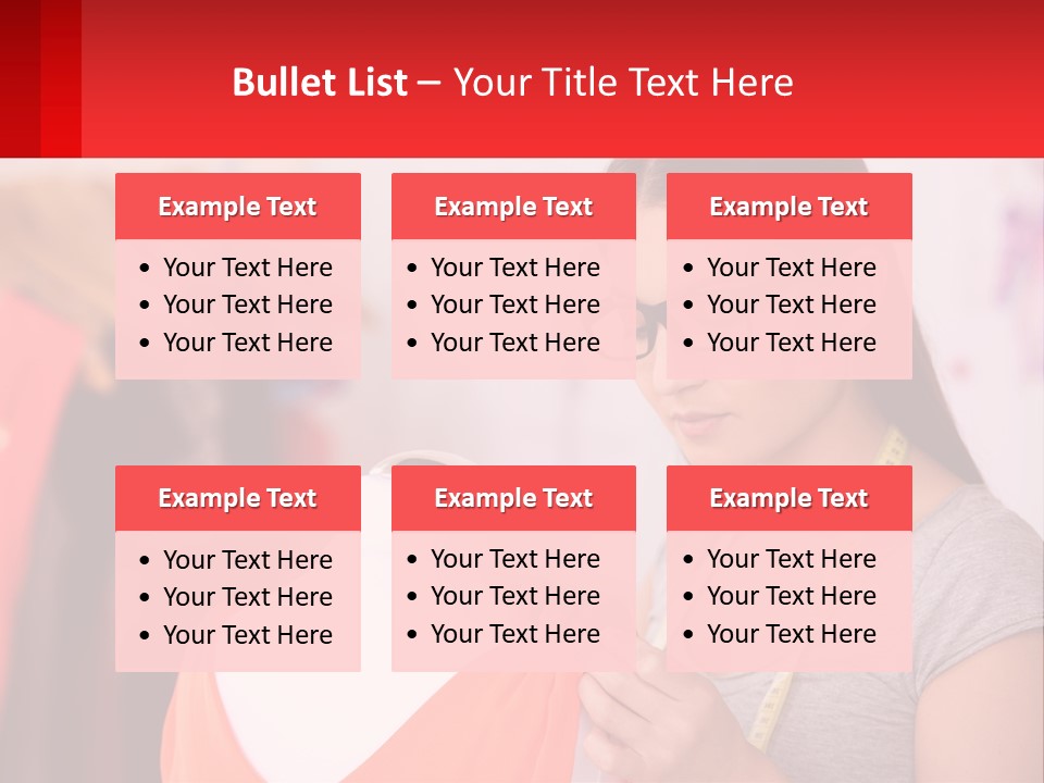 A Woman Looking At A Dress On A Mannequin PowerPoint Template