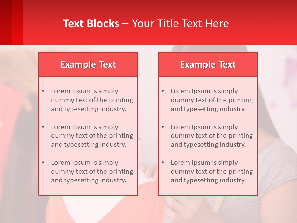 A Woman Looking At A Dress On A Mannequin PowerPoint Template