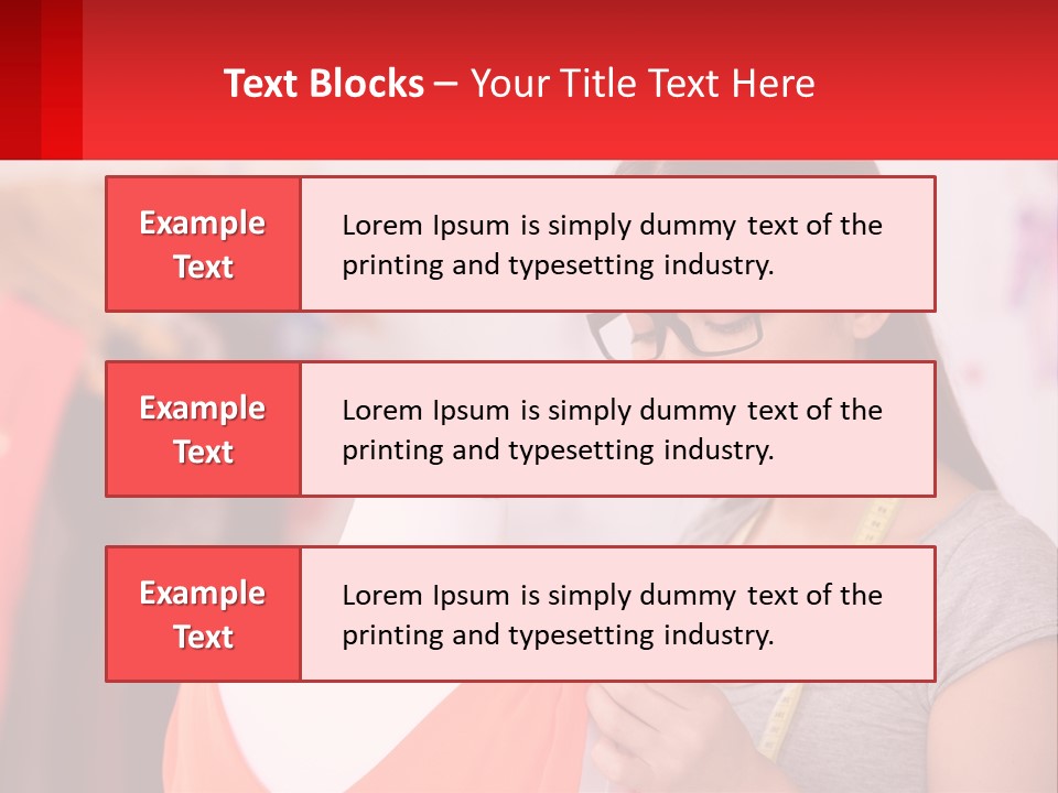 A Woman Looking At A Dress On A Mannequin PowerPoint Template