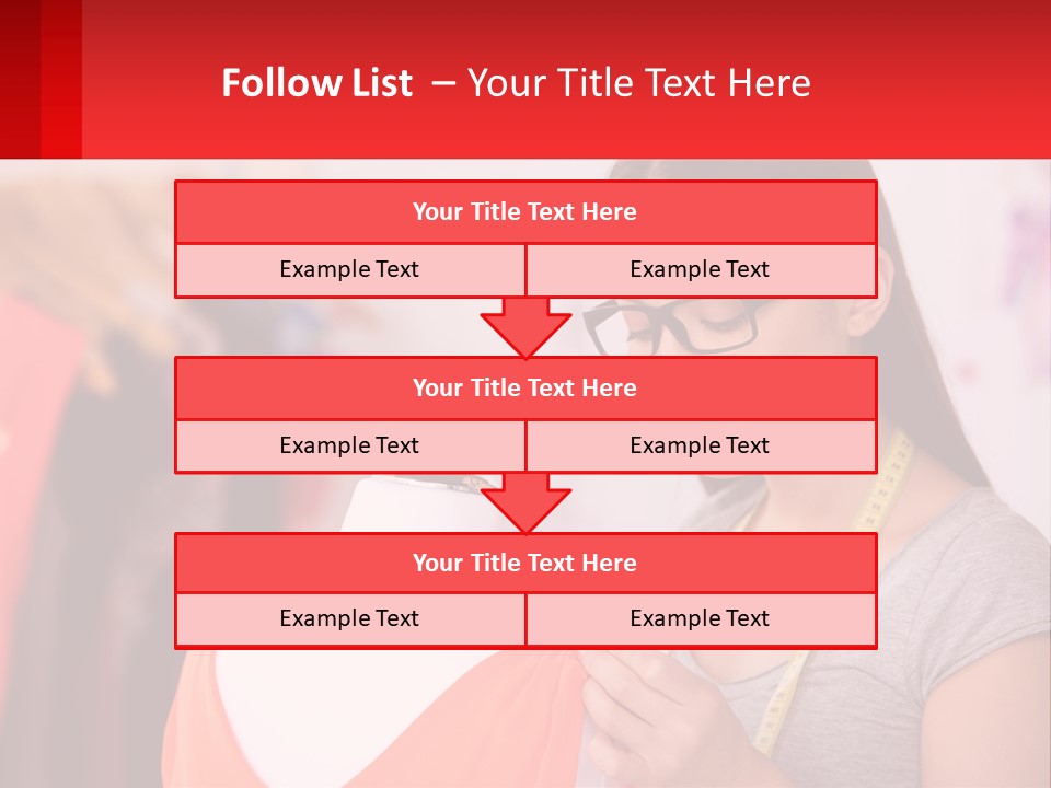 A Woman Looking At A Dress On A Mannequin PowerPoint Template