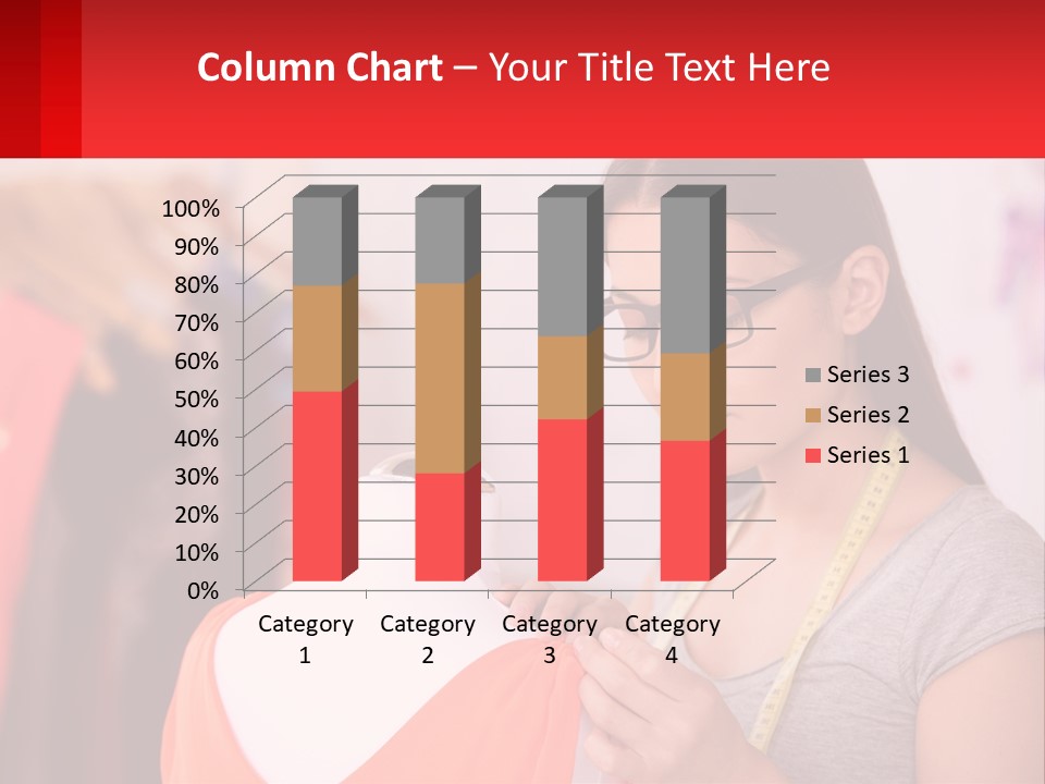A Woman Looking At A Dress On A Mannequin PowerPoint Template