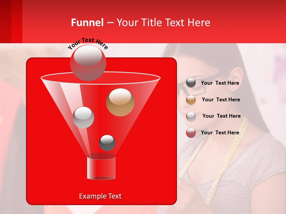 A Woman Looking At A Dress On A Mannequin PowerPoint Template