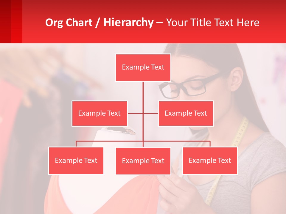 A Woman Looking At A Dress On A Mannequin PowerPoint Template