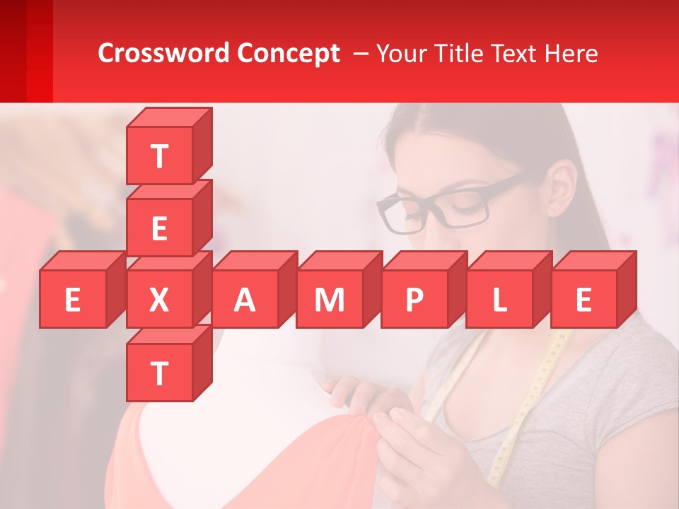 A Woman Looking At A Dress On A Mannequin PowerPoint Template