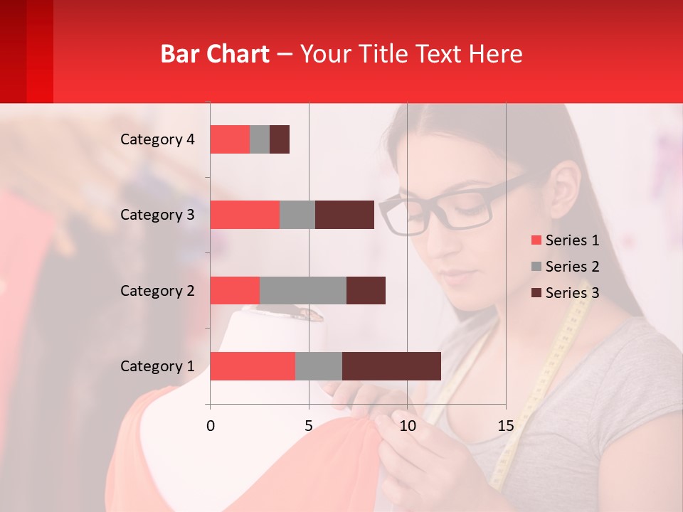 A Woman Looking At A Dress On A Mannequin PowerPoint Template