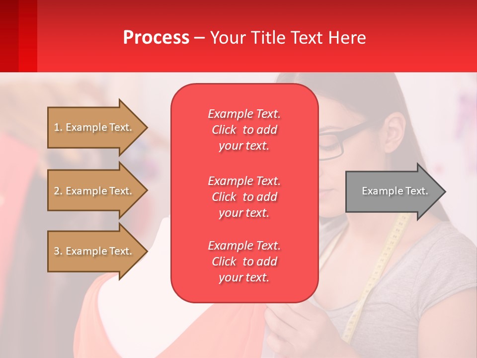 A Woman Looking At A Dress On A Mannequin PowerPoint Template