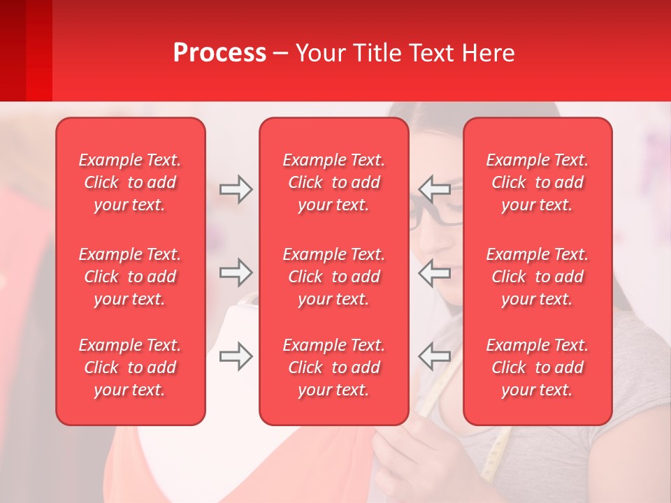 A Woman Looking At A Dress On A Mannequin PowerPoint Template