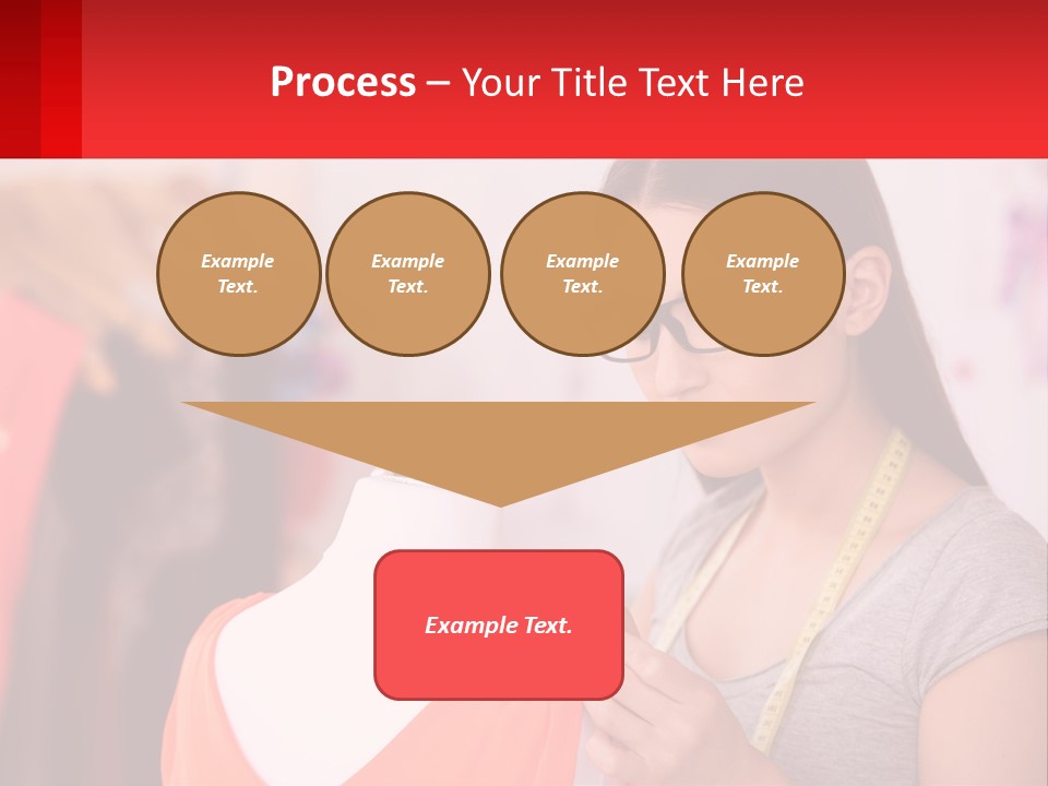 A Woman Looking At A Dress On A Mannequin PowerPoint Template