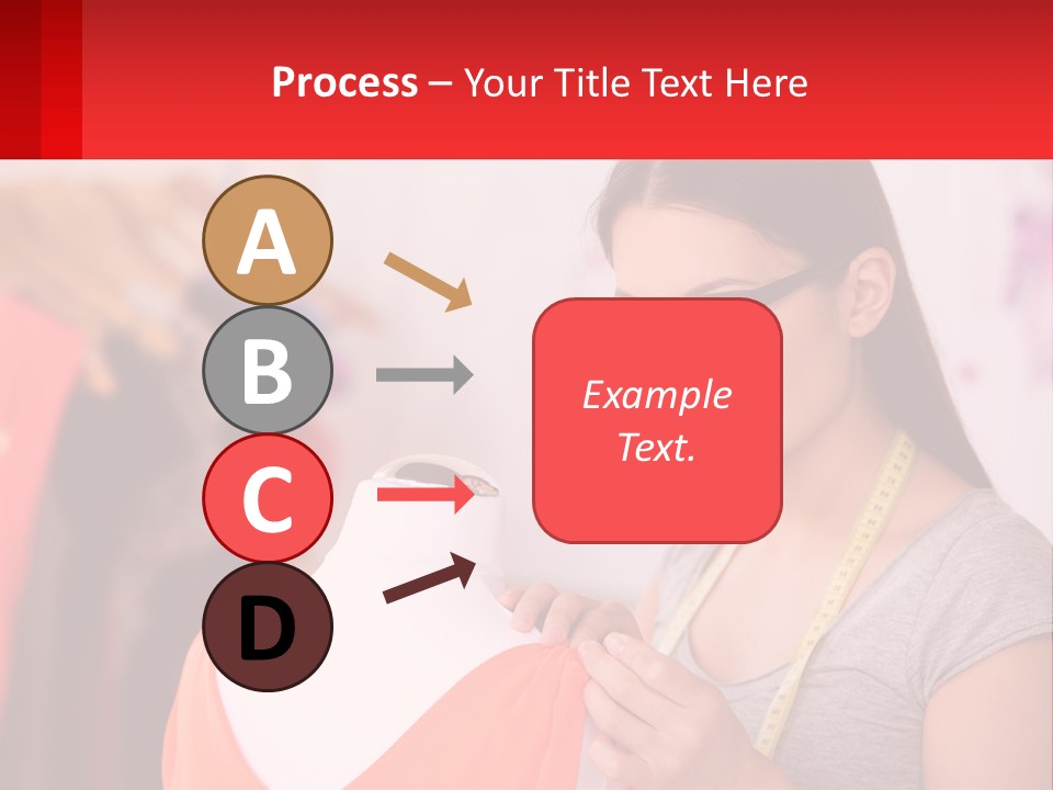 A Woman Looking At A Dress On A Mannequin PowerPoint Template