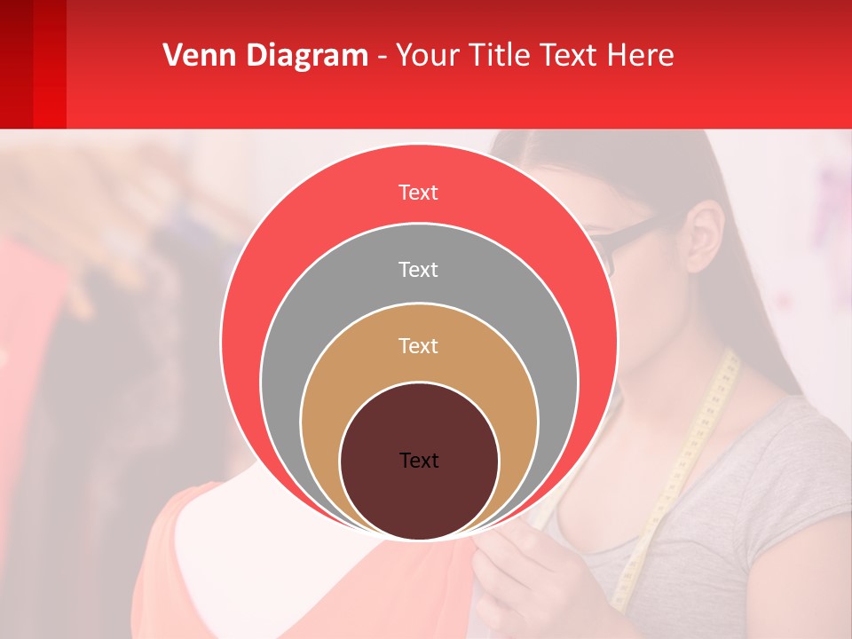 A Woman Looking At A Dress On A Mannequin PowerPoint Template