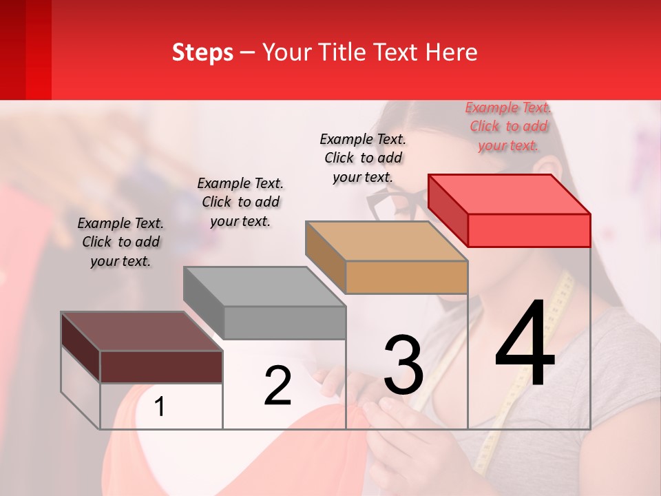 A Woman Looking At A Dress On A Mannequin PowerPoint Template