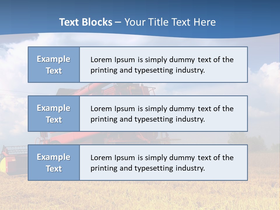 A Big Red Truck Driving Through A Field PowerPoint Template