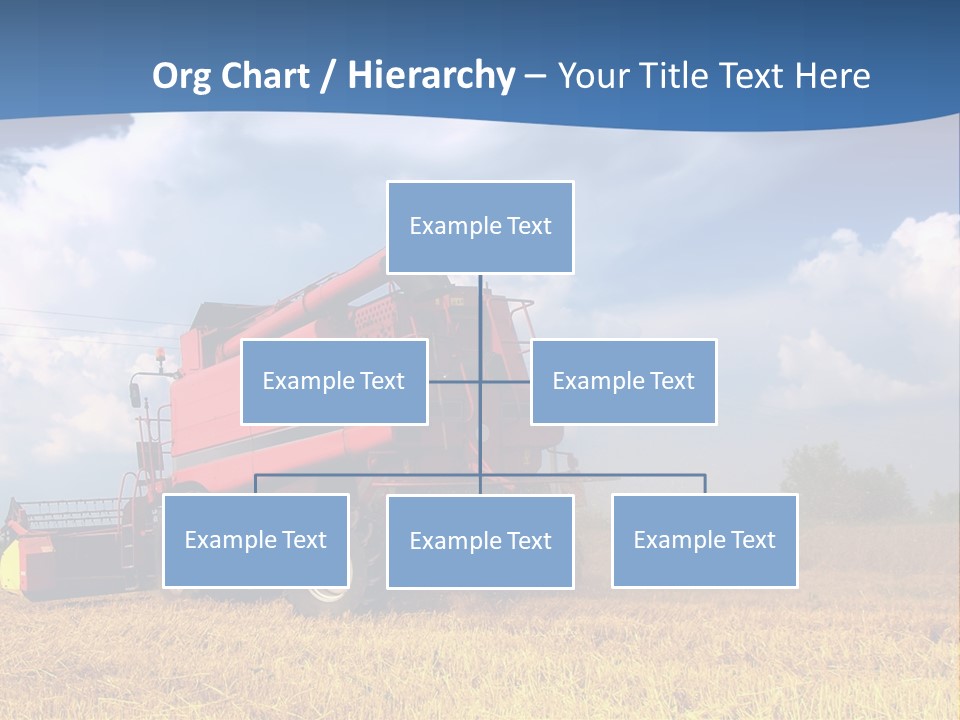 A Big Red Truck Driving Through A Field PowerPoint Template