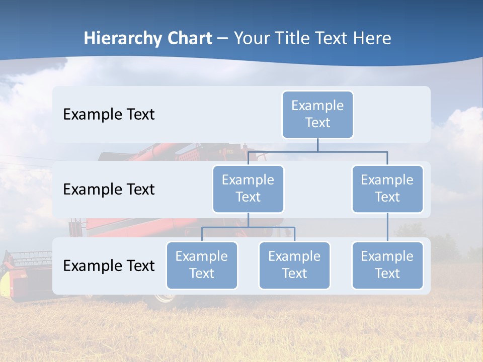 A Big Red Truck Driving Through A Field PowerPoint Template