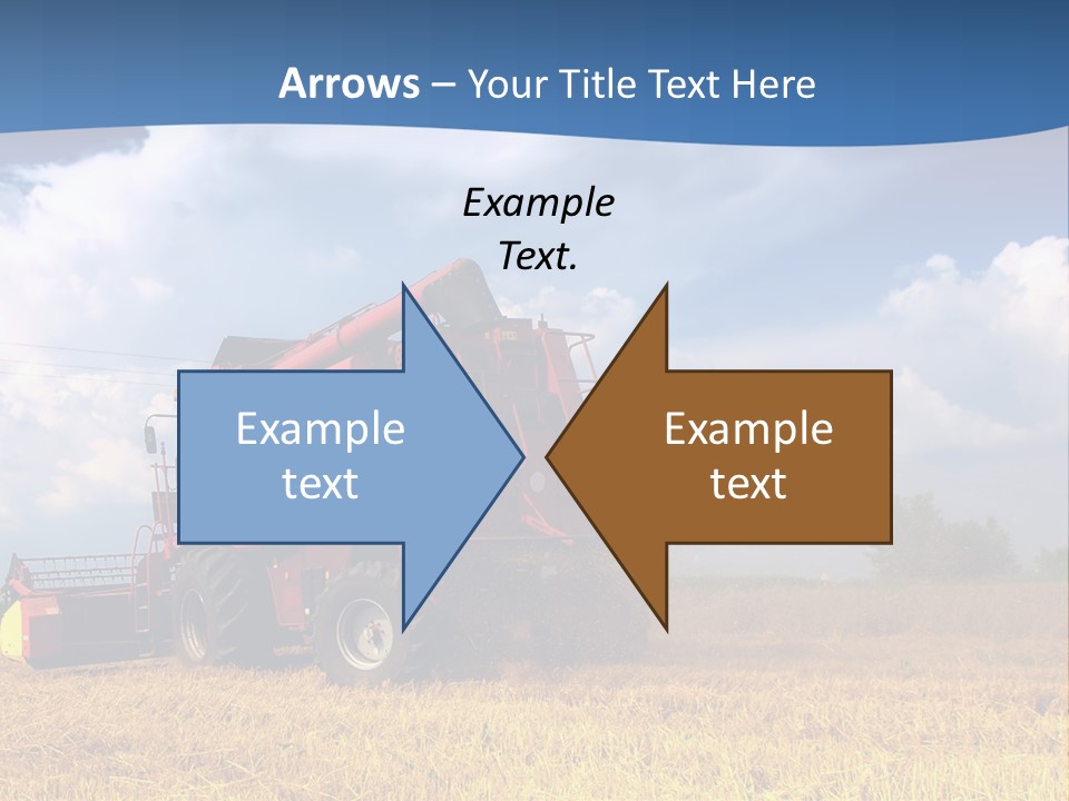 A Big Red Truck Driving Through A Field PowerPoint Template