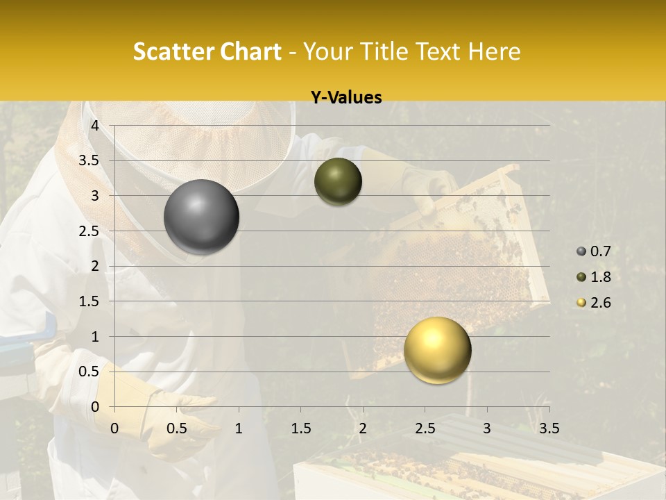 A Man In A Bee Suit Holding A Beehive PowerPoint Template