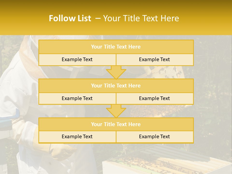 A Man In A Bee Suit Holding A Beehive PowerPoint Template