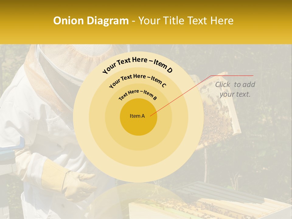 A Man In A Bee Suit Holding A Beehive PowerPoint Template