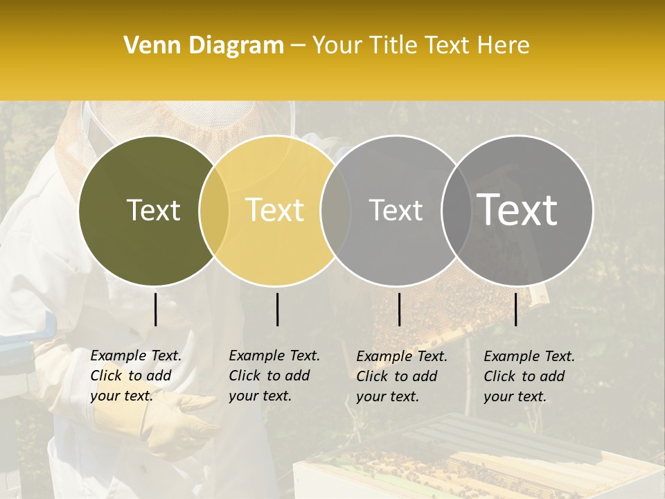 A Man In A Bee Suit Holding A Beehive PowerPoint Template