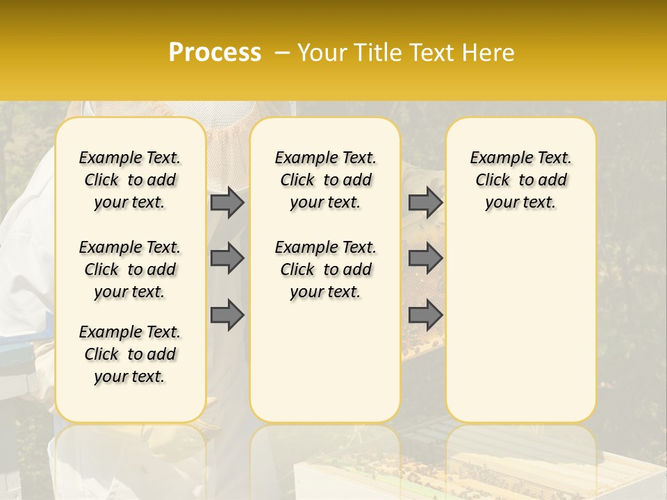 A Man In A Bee Suit Holding A Beehive PowerPoint Template