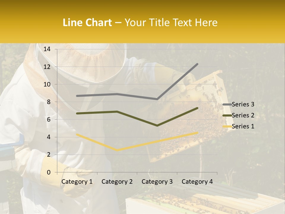 A Man In A Bee Suit Holding A Beehive PowerPoint Template